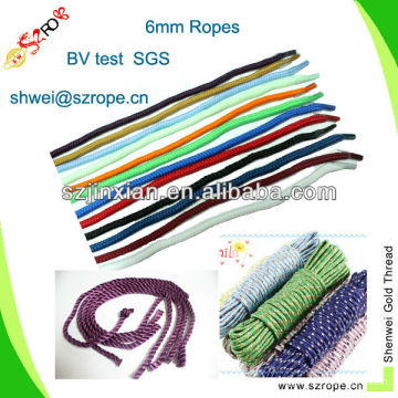 6mm coloured rope for decoration
